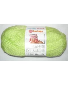 pelote 50 grammes de fil layette WOOLLY BABY coloris vert anis 439