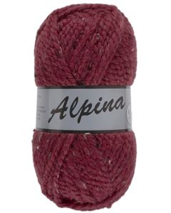 pelote 100 g Alpina6 de Lammy coloris 440 bordeaux tweed