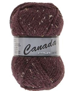 pelote 50 g canada tweed de lammy 445 aubergine moucheté