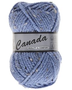 pelote 50 g canada tweed de lammy 450 bleu moucheté