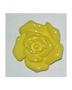 bouton fleur 18 mm réf 451018 de knopf coloris jaune