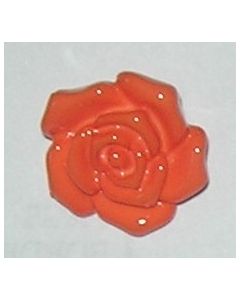 bouton fleur 18 mm réf 451018 de knopf coloris orange
