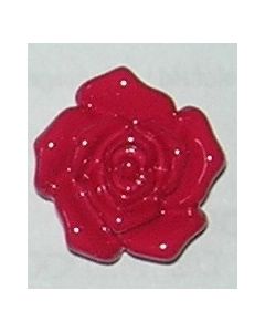 bouton fleur 18 mm réf 451018 de knopf coloris rouge