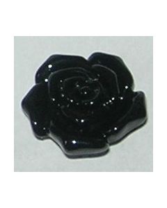 bouton fleur 18 mm réf 451018 de knopf coloris noir
