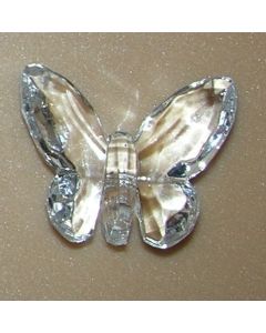 Bouton déco papillon relief 20 x 30 mm coloris blanc