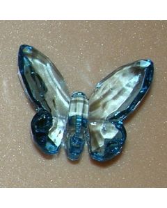 Bouton déco papillon relief 20 x 30 mm coloris bleu