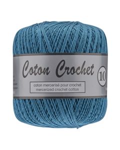 Pelote de 50 g de coton mercerisé n°10 bleu 459