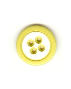 Bouton bicolore Ref 48087 - 18 mm - jaune et blanc
