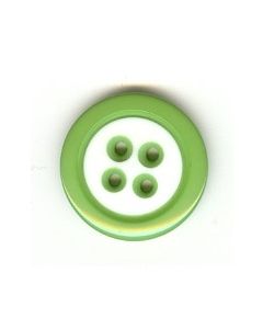 Bouton bicolore Ref 48087 - 18 mm - vert et blanc