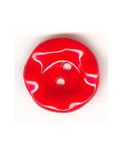 bouton plastique ondulé 19 mm réf 48625 rouge