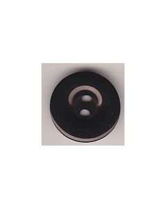 bouton polyester 18 mm réf 48627 coloris 80 marron très foncé