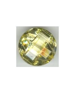 Bouton  style "diamant" 22 mm réf 49103 jaune