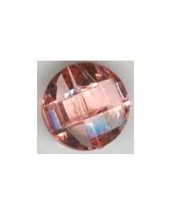 Bouton  style "diamant" 22 mm réf 49103 rouge