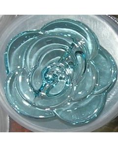 bouton fleur joyaux réf 49104 - 30 mm - bleu clair