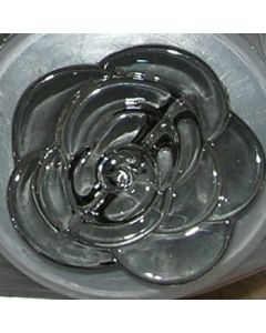 bouton fleur joyaux réf 49104 - 30 mm - gris foncé