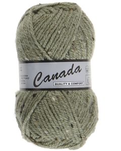 pelote 50 g canada tweed de lammy 495 vert moucheté