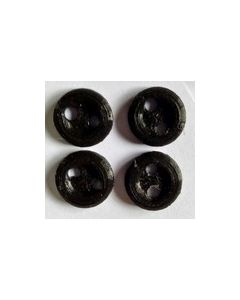 4 mini boutons 12 mm noir pour le jacquard pain d'épice