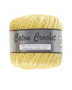 Pelote de 50 g de coton mercerisé n°10 jaune 510