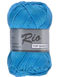 pelote de 50 g coton rio de lammy 515 bleu 