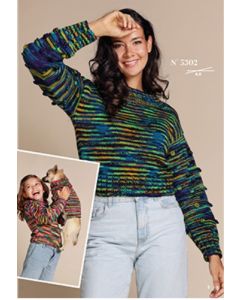 Modèle 02 du catalogue Lammy 53 - pull femme 36 au 46 en kit à tricoter