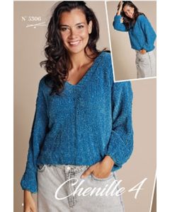 Modèle 06 du catalogue Lammy 53 - pull femme T36 à 46 en kit à tricoter