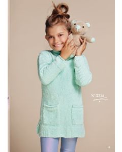 Modèle 14 du catalogue Lammy 53 - pull fille 8 à 12 ans en kit à tricoter