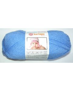 pelotes de 50 grammes de fil layette WOOLLY BABY coloris bleuet 535