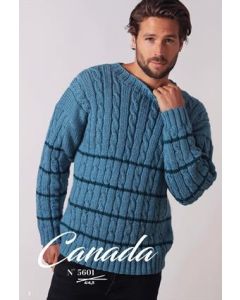 modèle 01 du catalogue 56 - pull homme en kit à tricoter