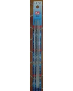 jeu de 5 aiguilles à tricoter n°2 double pointe 20 cm - métal
