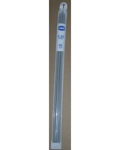 jeu de 5 aiguilles à tricoter double pointe n°5,5 - 40 cm de long