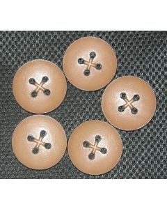 lot de 5 grands boutons plastique marron 40 mm