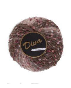 pelote 50 g DIVA coloris 603 marron et rose
