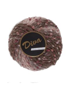 pelote 50 grammes DIVA coloris 603 marron et rose