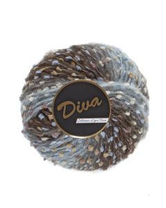 pelote 50 g DIVA coloris 607 marron et vert