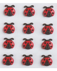 lot de boutons décors coccinelle paritys réf 6940