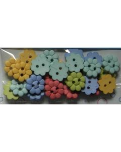 lot de 30 petits boutons fleurs décors paritys réf 6973