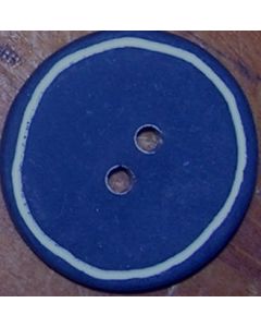 bouton 18 mm plastique bleu marine avec trait blanc