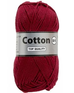 pelote 50 g Coton 8/4 coloris bourgogne 848