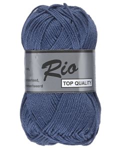 pelote de 50 g coton rio de lammy 890 bleu foncé