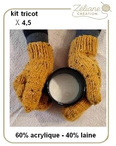 kit tricot moufles adultes en Canada