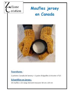 FICHE TRICOT moufles en Canada adultes