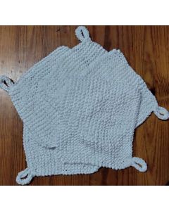 kit tricot 9420 - Tricoter 5 lavettes 100% coton blanc