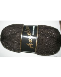 pelote de 100 g Angelina de Lammy coloris 910 marron foncé avec lurex