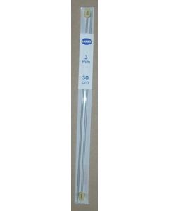 1 paire d'aiguilles à tricoter n°3 métal 30 cm de long