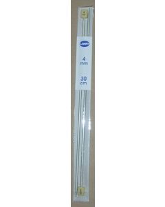 1 paire d'aiguilles à tricoter n°4 métal -  30 cm de long