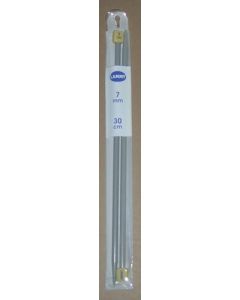 1 paire d'aiguilles à tricoter n°7 - 30 cm de long