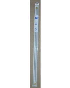 1 paire d'aiguilles à tricoter n°3 métal 40 cm de long