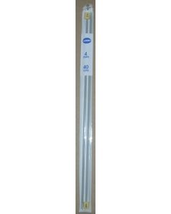 1 paire d'aiguilles à tricoter n°4 métal -  40 cm de long