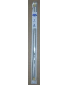 1 paire d'aiguilles à tricoter n°5 de 40 cm de long - métal