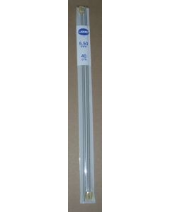 1 paire d'aiguilles à tricoter n°5,5 de 40 cm de long - métal